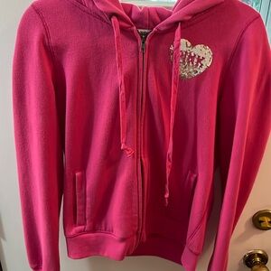 Blinged Pink sweatshirt sz L